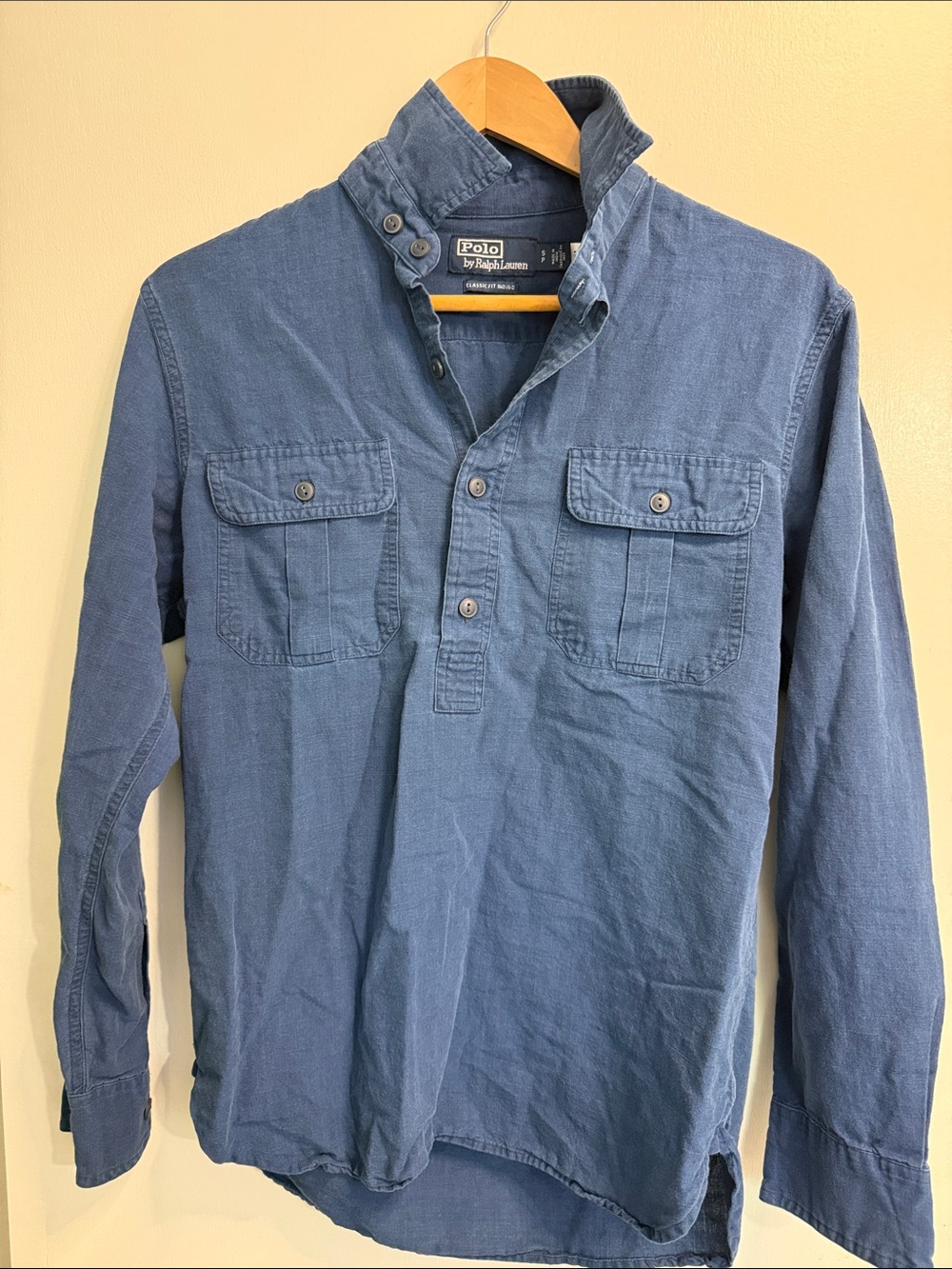 Polo by Ralph Lauren Indigo Blue Long-Sleeve Henley Shirt